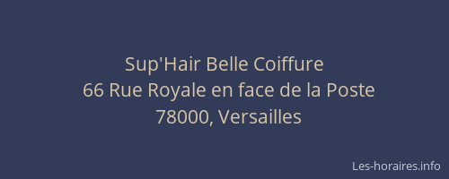 Sup'Hair Belle Coiffure