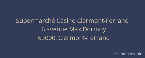 Supermarché Casino Clermont-Ferrand