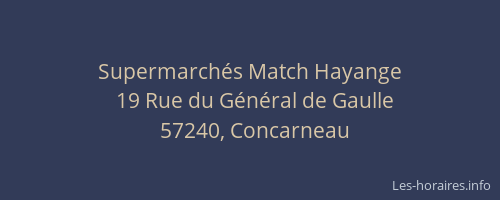 Supermarchés Match Hayange