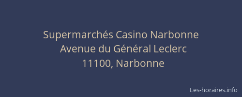 Supermarchés Casino Narbonne