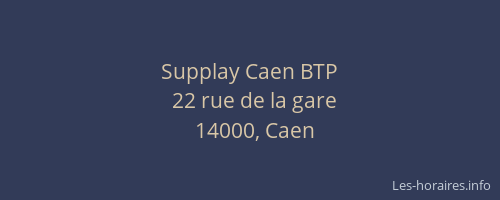 Supplay Caen BTP