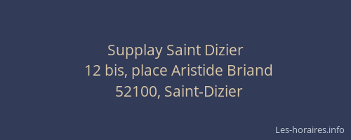 Supplay Saint Dizier