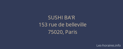 SUSHI BA'R