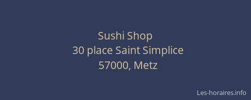 Sushi Shop
