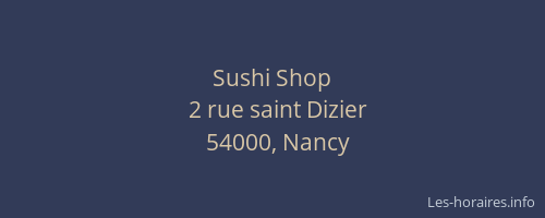 Sushi Shop