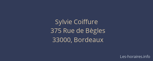 Sylvie Coiffure