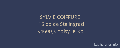 SYLVIE COIFFURE