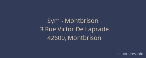 Sym - Montbrison