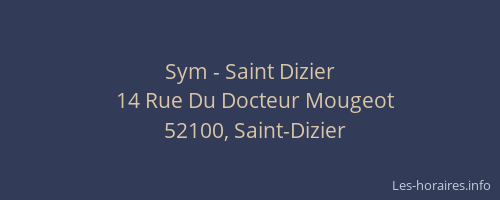 Sym - Saint Dizier