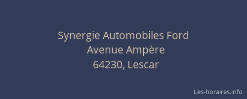 Synergie Automobiles Ford