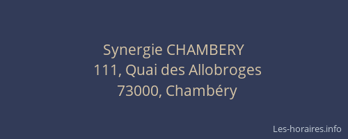 Synergie CHAMBERY