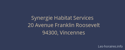 Synergie Habitat Services