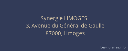 Synergie LIMOGES