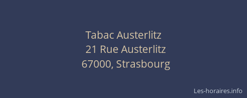 Tabac Austerlitz
