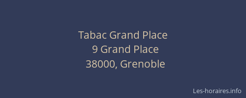 Tabac Grand Place