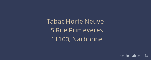 Tabac Horte Neuve