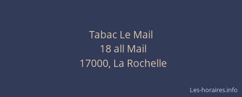 Tabac Le Mail