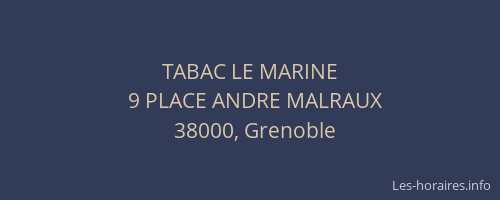 TABAC LE MARINE