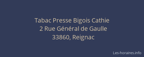 Tabac Presse Bigois Cathie