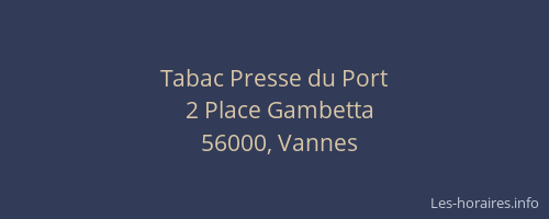 Tabac Presse du Port