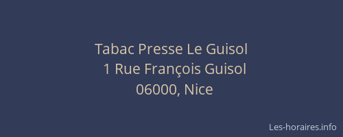 Tabac Presse Le Guisol