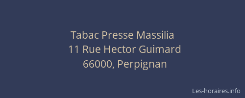 Tabac Presse Massilia