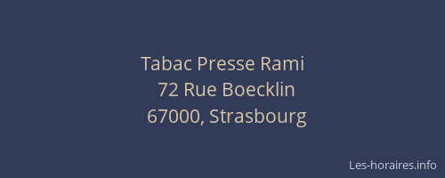 Tabac Presse Rami