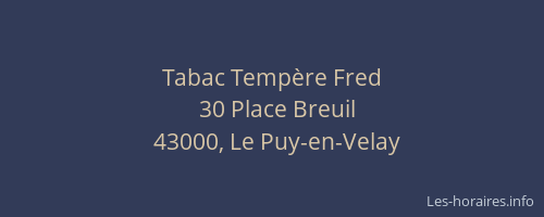 Tabac Tempère Fred