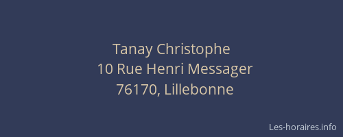 Tanay Christophe