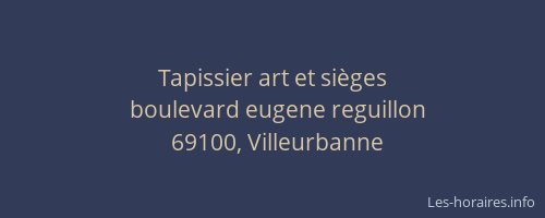 Tapissier art et sièges