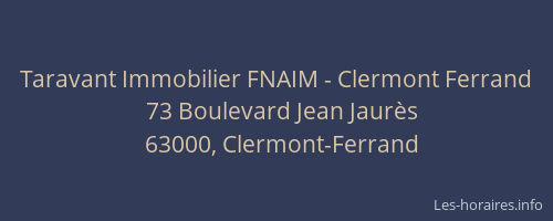 Taravant Immobilier FNAIM - Clermont Ferrand