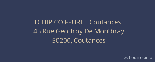 TCHIP COIFFURE - Coutances