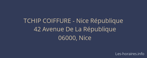 TCHIP COIFFURE - Nice République