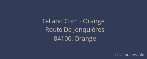 Tel and Com - Orange