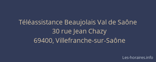 Téléassistance Beaujolais Val de Saône