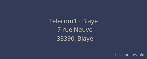 Telecom1 - Blaye