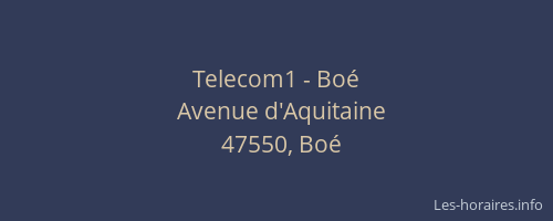 Telecom1 - Boé