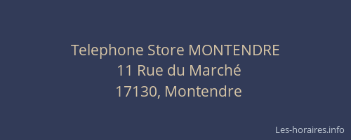 Telephone Store MONTENDRE