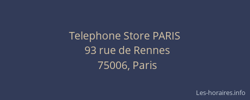 Telephone Store PARIS