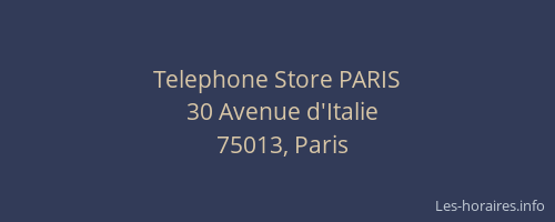 Telephone Store PARIS