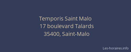 Temporis Saint Malo