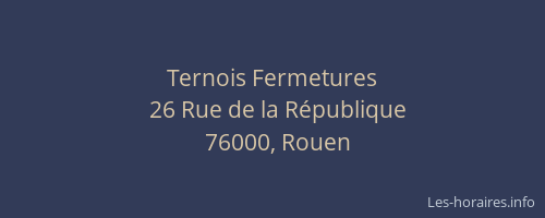 Ternois Fermetures