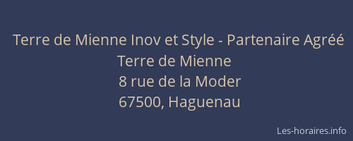 Terre de Mienne Inov et Style - Partenaire Agréé Terre de Mienne