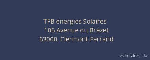 TFB énergies Solaires