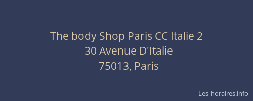 The body Shop Paris CC Italie 2