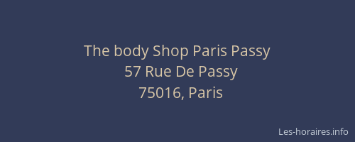 The body Shop Paris Passy