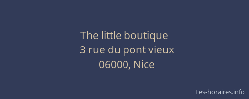 The little boutique