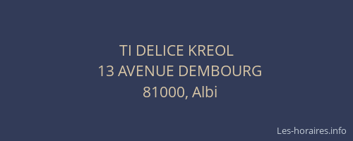 TI DELICE KREOL