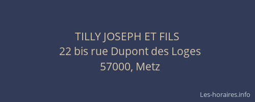 TILLY JOSEPH ET FILS