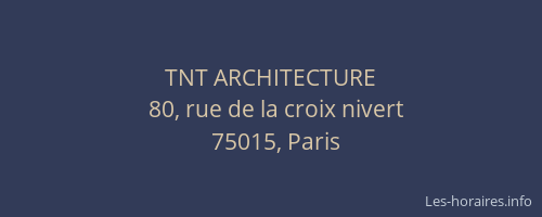 TNT ARCHITECTURE